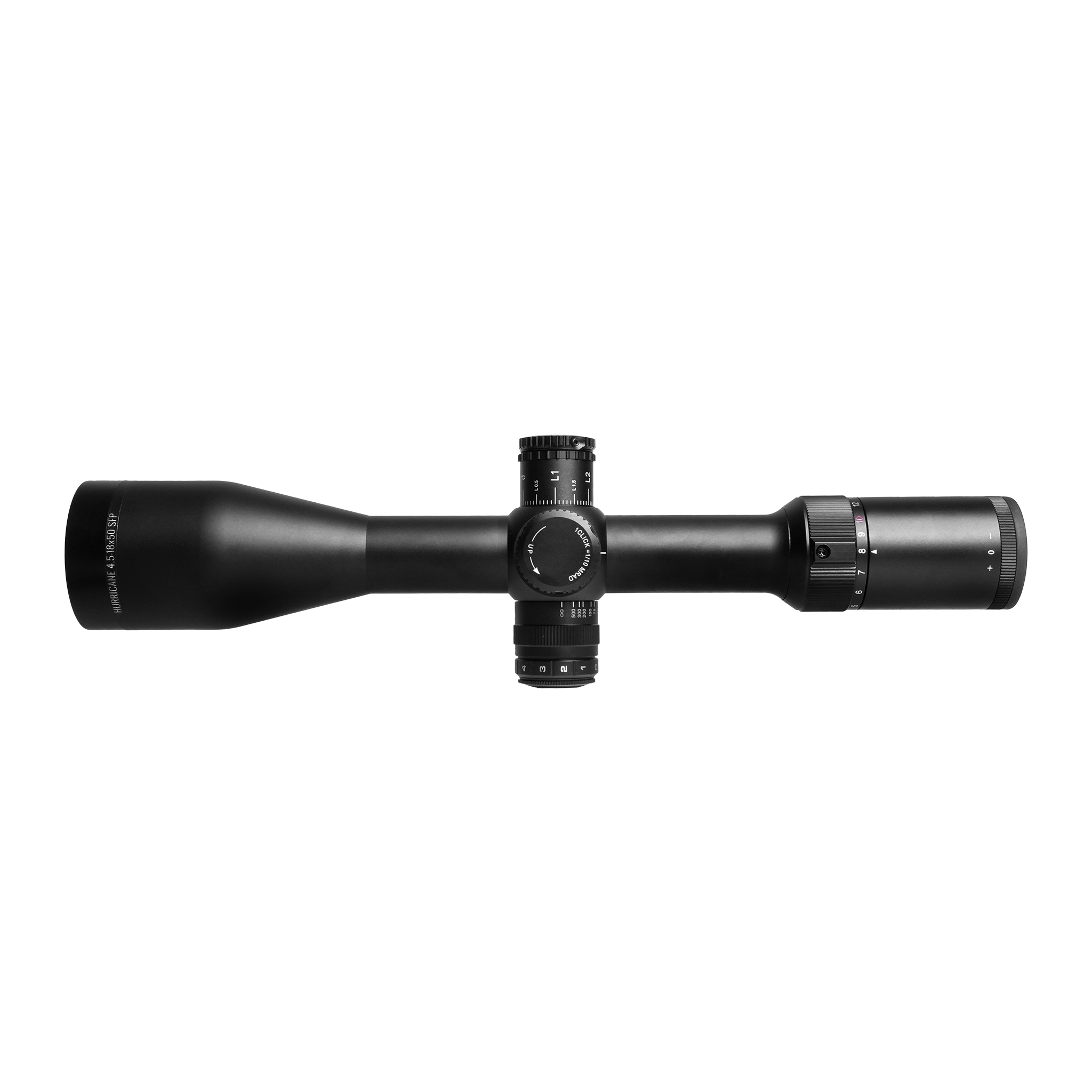 Hurricane 4.5-18x50 SFP Illuminated Half Mil-DOT Rifle Scope