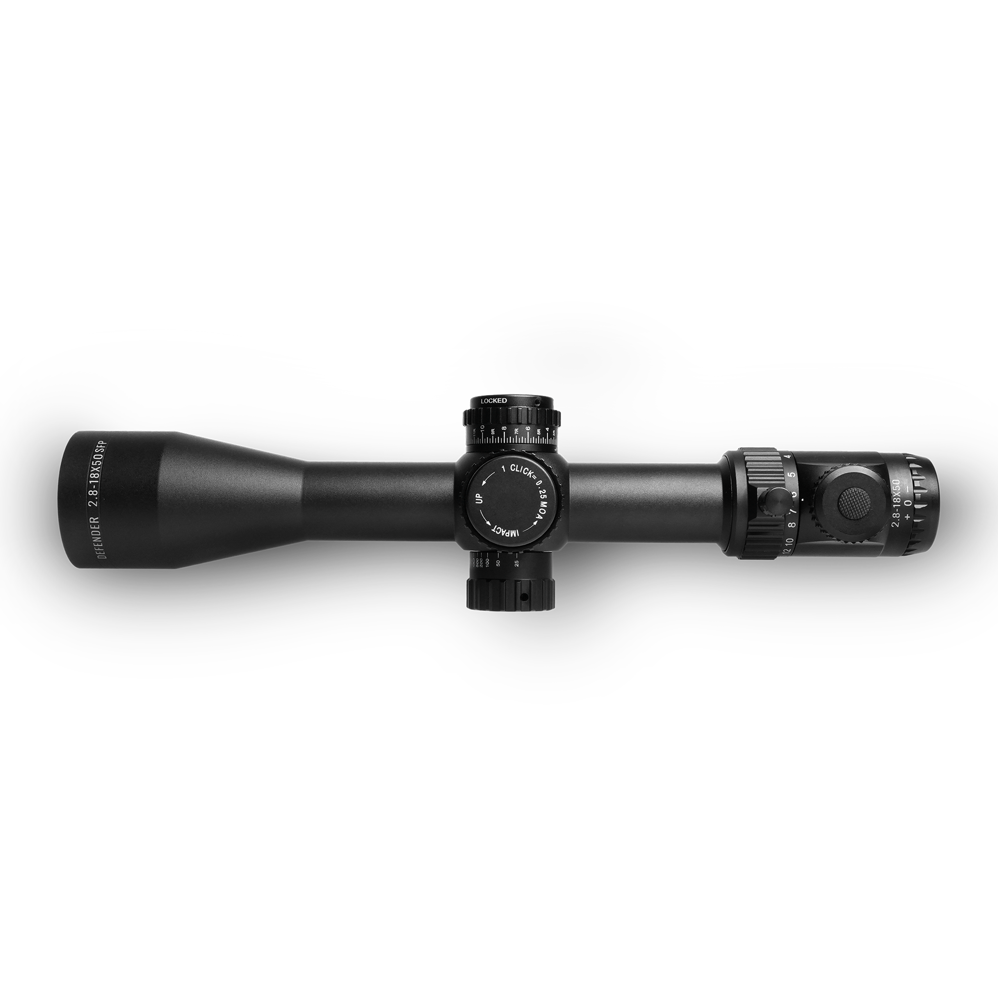 Defender 2.8-18x50 MOA-2JF SFP Illuminated Rifle Scope