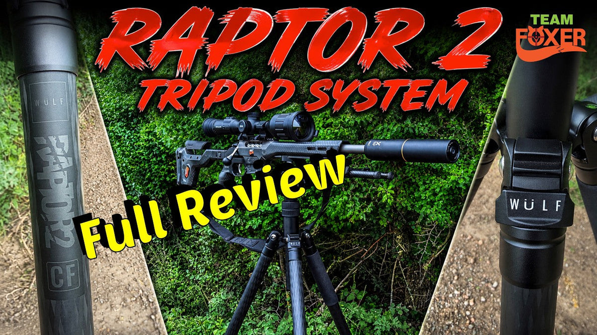 Tall SHOOTING TRIPOD, Wulf Raptor 2. Very stable, feature packed. Lightweight Carbon, FULL REVIEW.